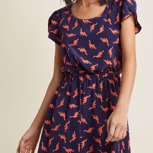 MODCLOTH Dino dress dinosaur cute like new